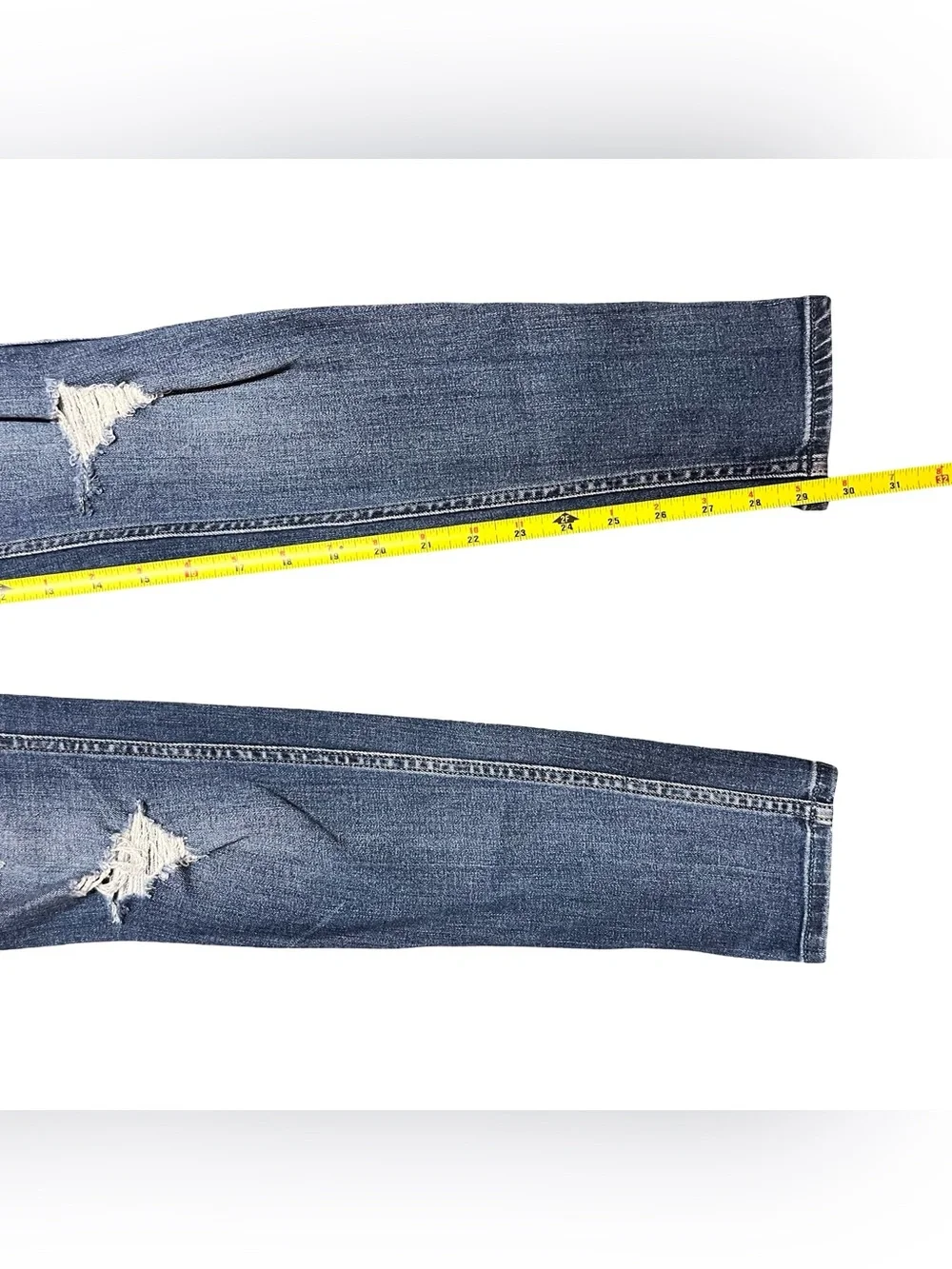 Hollister Women's High Rise Super Skinny Jeans Size W26 L30 Dark Wash Distressed
